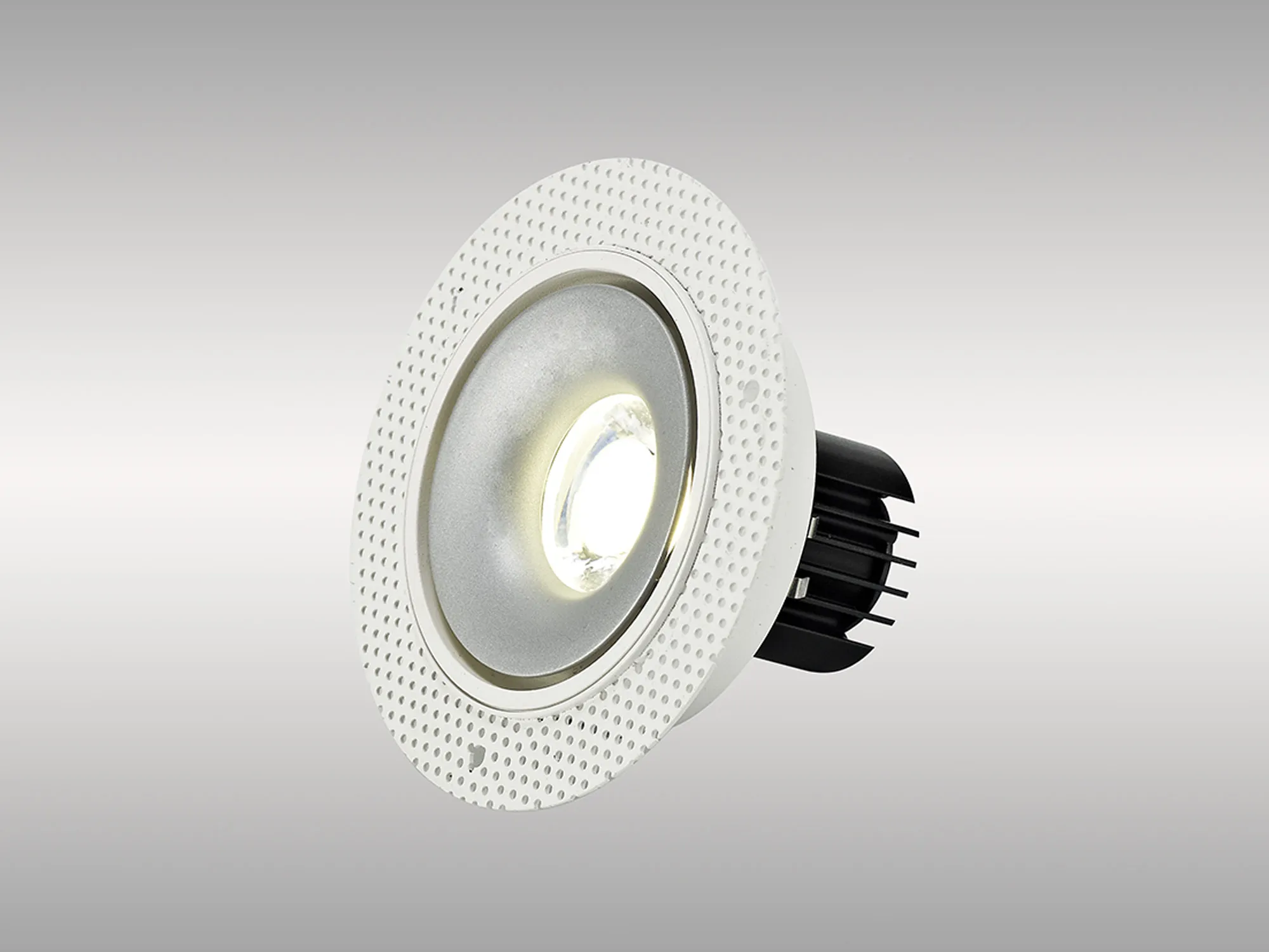 Bolor T 9 Tridonic Powered 9W 2700K 770lm 36° CRI>90 LED Engine White/Silver Trimless Fixed Recessed Spotlight, IP20 DM202085  Dlux Bolor T 9